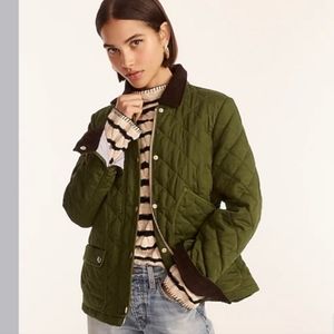 Crew quilted store jacket womens